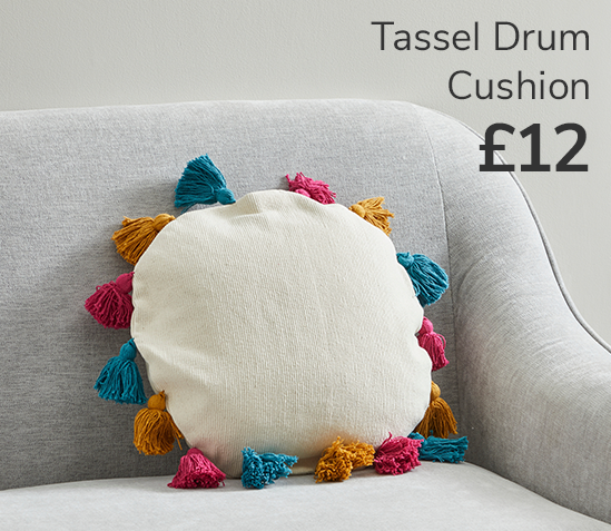 Tassel Drum Cushion